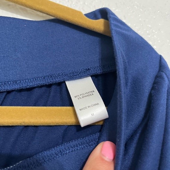 Koolaburra By UGG Cozy Pajama Set Women’s Size M Blue Cropped Wide Leg Pant - Picture 8 of 9